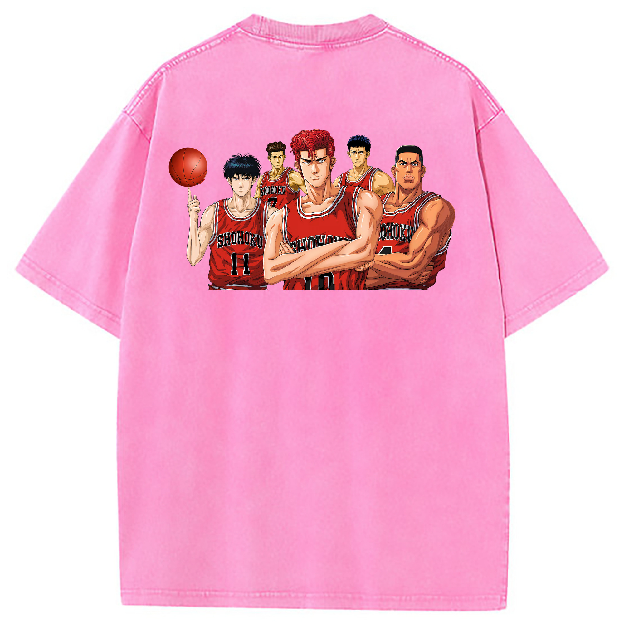 （画像用） SLAM DUNK／スラムダンク 綿100% ヴィンテージ風 半袖Tシャツ（背面プリント）